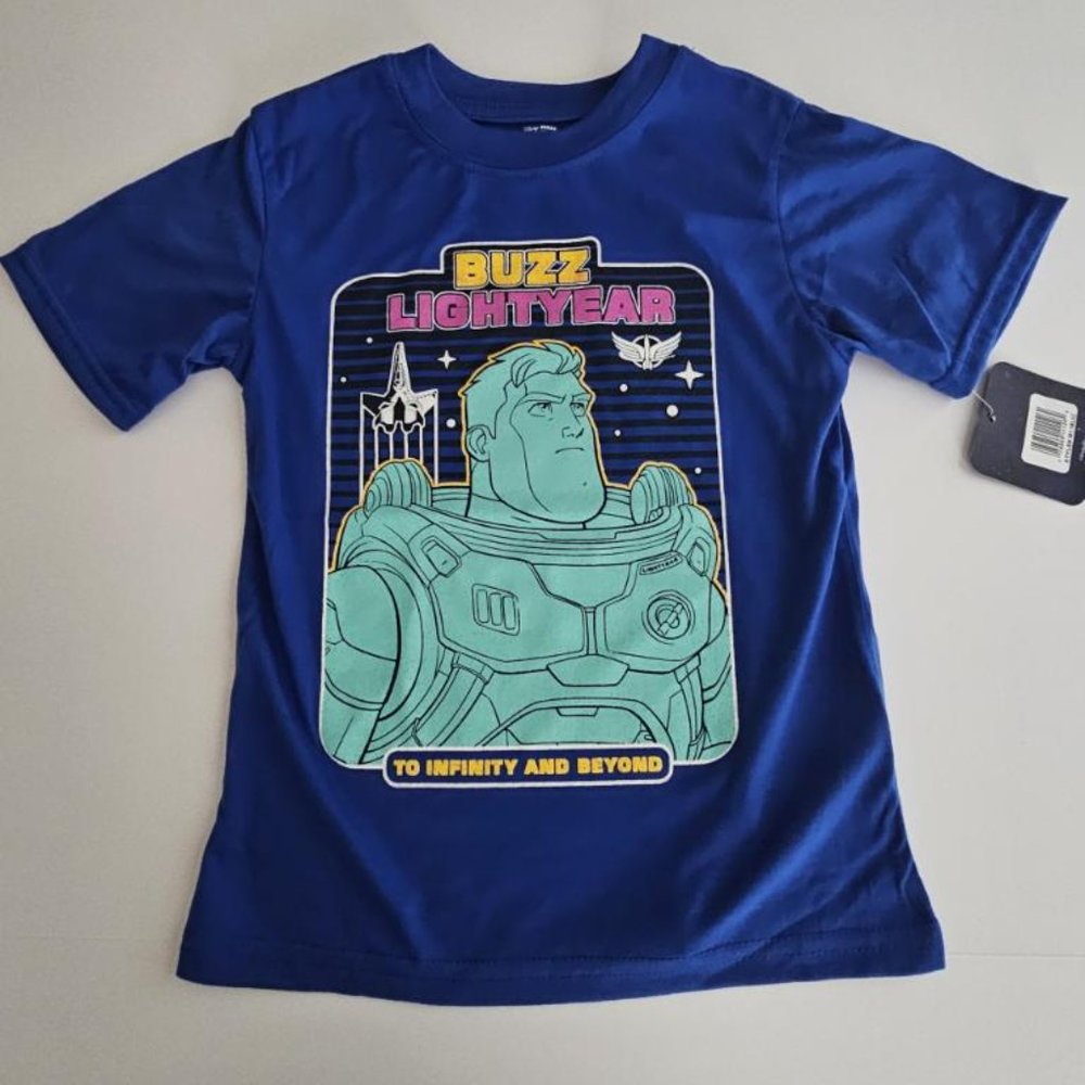 Disney Toy Story 4  Buzz Short Sleeve Shirt Kids Size 7